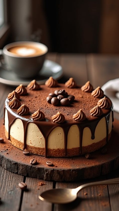 Coffee Cheesecake Recipe Coffee Cheesecake Recipes, Espresso Cheesecake, Coffee Flavors, Coffee Cheesecake, Creamy Pudding, Thanksgiving 2024, Decadent Cakes, Classic Cookies, Creamy Cheesecake