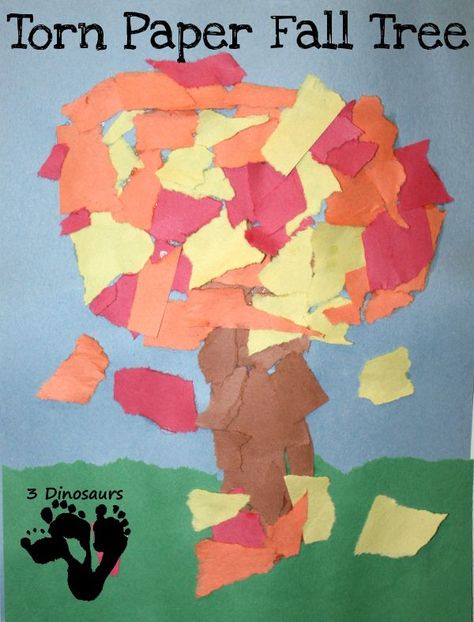 Preschool September, Fall Tree Painting, Preschool Crafts Fall, Tree Study, Fall Art Projects, Fall Kindergarten, Fall Trees, Fall Tree, Autumn Activities For Kids