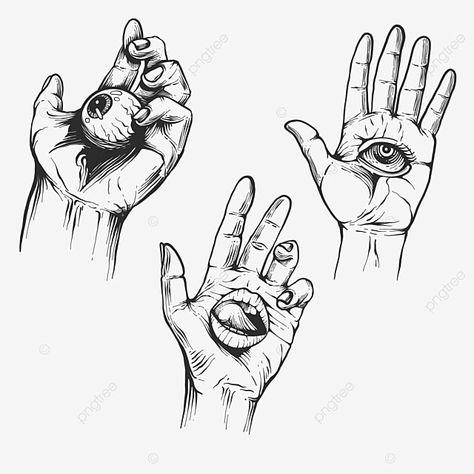 Eye In Hand Drawing, Eye On Hand Drawing, Hand Holding An Eyeball, Hand Holding Eyeball Drawing, Hand With Eye Drawing, Eye Pulling Drawing, Eyes Illustration Art, Eye On Hand, Hand With Eye