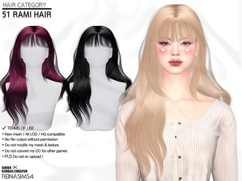 Sims 4 Kpop Hair, Sims 3 Cc Hair, Midnight Hair, Cherry Hair, Free Sims, Fairy Hair, Pelo Sims, The Sims 4 Packs, Sims 4 Body Mods