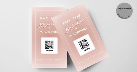 Buy the bride a drink pink ombre, Bachelorette Venmo card, Bachelorette Printable QR Code Card https://etsy.me/3uRYt50 #bacheloretteparty #partyonprinted Qr Code Bachelorette Party, Venmo Bachelorette, Bachelorette Qr Code Ideas, Bachelorette Venmo Pins, Bachelorette Venmo Qr Code, Bachelorette Venmo, Buy The Bride A Drink, Pink Ombre, A Drink