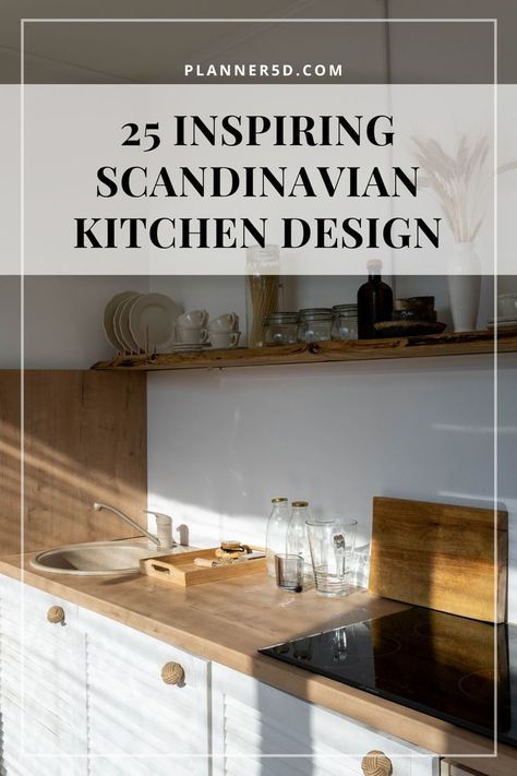 The Scandinavian style is a popular choice for many. Here is how you can incorporate it into your kitchen. Scandinavian kitchens are all about simplicity, functionality, and minimalism. This style is characterized by clean lines, natural materials and a neutral color palette. Whether you're planning a complete kitchen renovation or just a few updates, these kitchen design ideas offer inspiration to create a welcoming and functional space. Scandinavian Kitchen Color, Scandinavian Interior Kitchen, Scandinavian Interior Style, Kitchen Color Palettes, Kitchen Scandinavian, Scandinavian Kitchens, Planner 5d, Scandinavian Kitchen Design, 2023 Planner