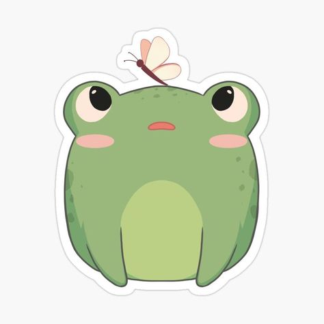 Redbubble sticker more on redbubble Cute Frog, Cute Frogs, A Butterfly, Scooby Doo, For Sale, Fictional Characters, Art