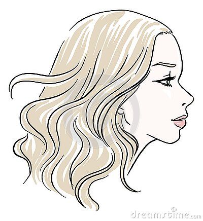 Side Face Hairstyle Sketch, Side View Drawing Girl, Girl Side View Drawing, Drawn Side Profile, Side Ways Face Drawing, Hair Drawing Side View, Side Hair Drawing, Side View Drawing, Side Of Face