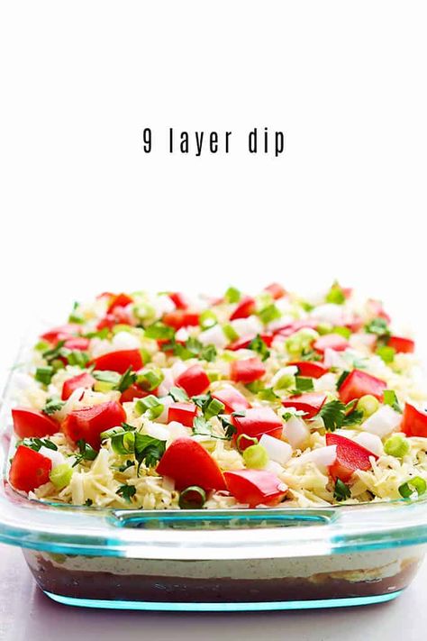 9 Layer Dip - Creme De La Crumb Potluck Food, Potluck Ideas, Kidney Recipes, Layer Dip, Potluck Dishes, Party Dips, Pot Luck, Football Sunday, Football Food