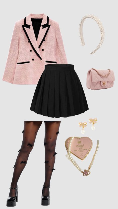 Classy kdrama outfit #pink #outfit #outfitinspo #fitinspo #kdrama Kdrama Inspired Outfits, Classy Feminine Outfits, Kdrama Clothes, Bougie Outfits, Classy Feminine, Feminine Outfits, Career Outfits, Queen Outfit