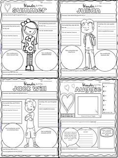 In 5th Grade with Teacher Julia: 1-2-3 Wonder! - a Video Project Wonder Book Activities, August Worksheets, Wonder Auggie, Characters Traits, Teaching Wonder, Wonder Novel, Wonder Activities, 3rd Grade Writing, Video Project