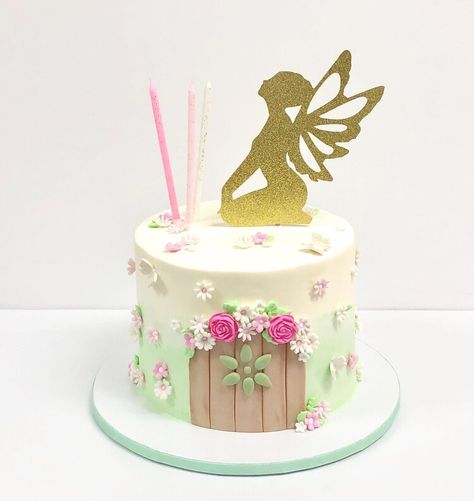 KIDS CAKES 2 — The Cake Shop Fairy Cakes For Girls Birthday, Simple Fairy Cake, Fairy Princess Cake, Fairy Birthday Cake, Tinkerbell Cake, Fairy Theme, Fairy Garden Party, Fairy Cake, Fairy Cakes