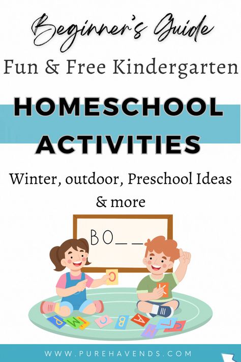 Beginner's guide to finding fun and free kindergarten or preschool homeschool activities, including printable worksheets, outdoor projects, and sight word games. Perfect for keeping kids engaged year-round!  #homeschooling #homeschoolmom #kindergarten Kindergarten Homeschool Activities, Preschool Homeschool Activities, Rhyming Word Game, Homeschool Worksheets Free, Homeschool Preschool Activities, Homeschool Worksheets, Preschool Homeschool, Activities Ideas, Winter Kindergarten