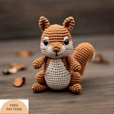 Squirrel Amigurumi Pattern Free Crochet Pattern Squirrel, Amigurumi Free Pattern Squirrel, Crochet Amigurumi Squirrel, Free Squirrel Crochet Pattern, Crochet Squirrel Pattern Free Amigurumi, Free Snail Crochet Pattern, Amigurumi Squirrel Free Pattern, Squirrel Crochet Pattern Free, Crochet Squirrel Pattern Free