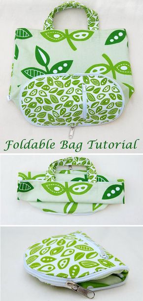 Compact Foldable Shopping Bag Tutorial Shopping Bag Tutorial, Foldable Shopping Bag, Sac Diy, Foldable Bag, Sew Ins, Bag Tutorial, Patchwork Quilting, Wallet Pattern, Bag Patterns To Sew