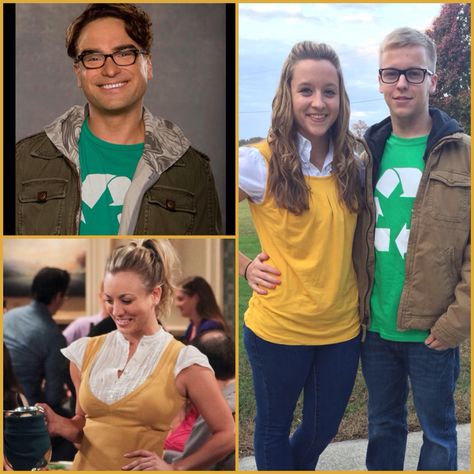 The Big Bang Theory couples costume. Leonard and Penny. Penny And Leonard Costumes, Leonard And Penny Costume, Big Bang Theory Halloween Costumes, Big Bang Theory Costumes, Leonard And Penny, The Bigbang Theory, Carnaval Costume, Diy Couples Costumes, Clever Halloween Costumes