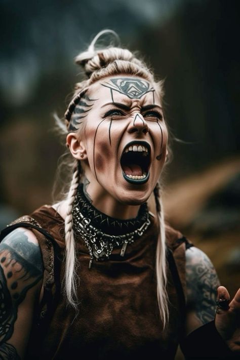 Individual Tattoo, Viking Girl, Vikings Lagertha, Viking Warrior Woman, Celtic Warriors, Viking Women, Norse Pagan, Viking Woman, Unique Tattoo Designs