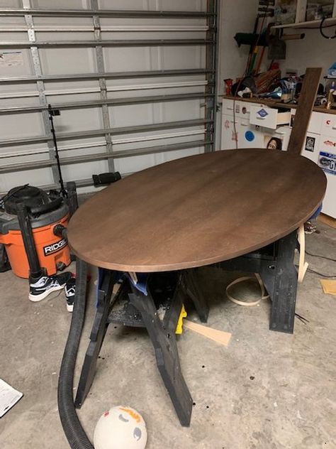 Oval Dining Table Small, Diy Oval Table Top, Oval Breakfast Nook Table, Diy Oval Dining Table, Marigold Kitchen, Oval Kitchen Table, Hairpin Dining Table, Oval Dining Room Table, Breakfast Nook Table