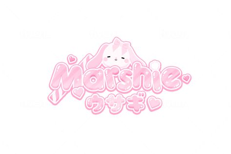 Vtuber Name Logo, Kawaii Message Icon, Cute Watermark Ideas, Cute Logos Design, Kawaii Logo Design, Aesthetic Logo Design Ideas, Kawaii Font, Watermark Cute, Cute Logo Design