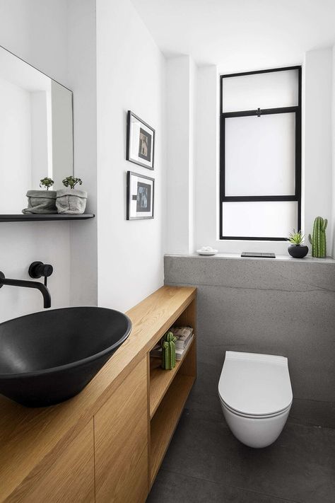 MG House by Maya Sheinberger Cloakroom Wc, Toilets Ideas, Cloakroom Toilet, Downstairs Cloakroom, Wc Design, Small Toilet Room, Guest Toilet, Downstairs Toilet, Basement Apartment