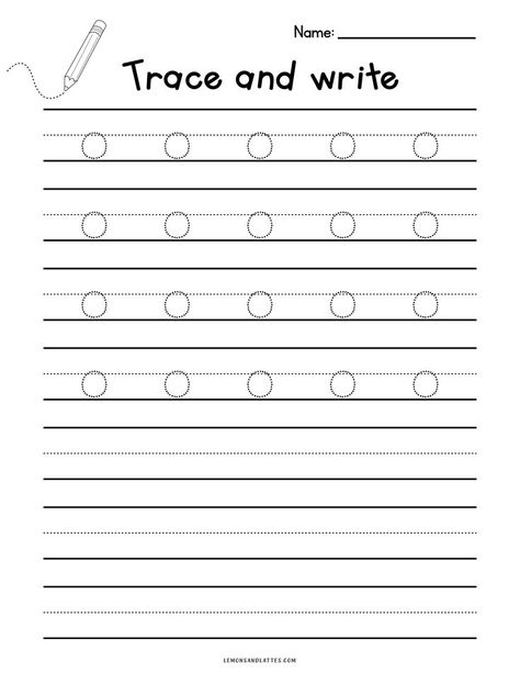 Practice tracing and writing lowercase letter O. Dot Coloring Pages, Practice Tracing, Lowercase Letter, Letter O, Connect The Dots, Uppercase And Lowercase, Writing Practice, Preschool Worksheets, Lower Case Letters