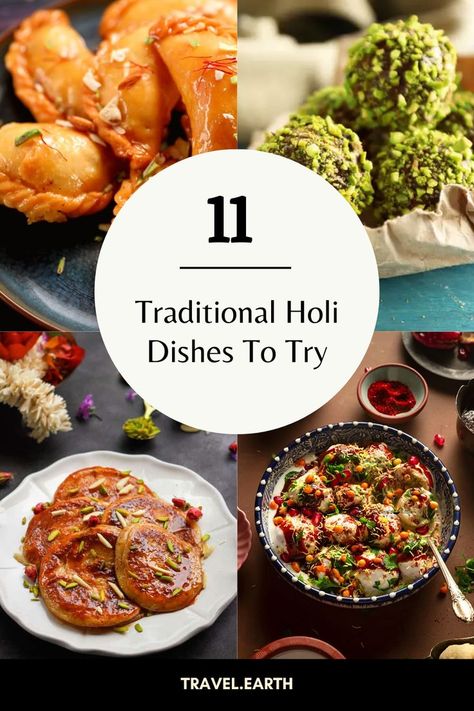 Holi is all about having fun with friends and family, and this usually involves colourful holi food. Almost every region of India has its own specific Holi dishes (Holi sweets and snacks), along with their own customs. So here are some delicious Holi dishes from around India that you can eat to feel like it’s always Holi. Holi Food, Holi Sweets, Holi Recipes, Having Fun With Friends, Sweet Dumplings, Indian Cooking Recipes, Party Dishes, Fun With Friends, Quick Weeknight Dinners