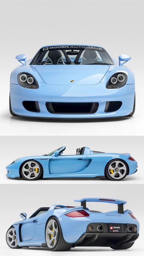 Baby Blue Porsche Carrera GT anyone?🔥#supercarsbuzz 📸Photos Credits: @iamted7 @boden_autohaus Mexico Blue Porsche, Porsche Carrera Gt Aesthetic, Porsche Gt3 Rs Blue, Blue Cars Aesthetic, Light Blue Cars, Baby Blue Porsche, Small Sports Cars, Blue Porsche, Porsche Boxter