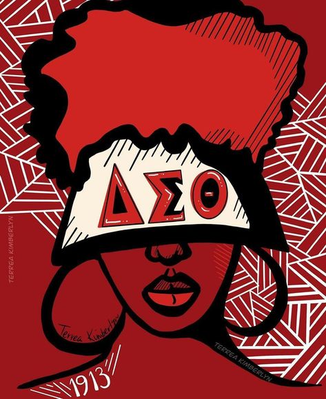 Delta Sigma Theta Drawing, Delta Sigma Theta Art, Delta Sigma Theta Wallpaper, D9 Greeks, Alpha Kappa Alpha Paraphernalia, Delta Art, Delta Sigma Theta Gifts, Delta Girl, Divine Nine