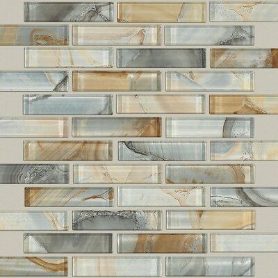 This mosaic tile is a staggered glass mosaic featuring beach-inspired colors. Glass tiles tend to be conversation starters, thanks to this iridescent, metallic quality. Recommended for walls and exteriors, these tiles are easy to clean, and resistant to water, stains, mold, and mildew. So make your next home improvement project a chic backslash or stylish accent wall. With the ease of maintenance, these gorgeous glass tiles will remain in pristine condition for many years to come. Color: Gilt Sh Shaw Floors, Stone Mosaic Tile, Glass Brick, Best Floor Tiles, Glass Installation, Porcelain Mosaic Tile, Marble Mosaic Tiles, Mosaic Wall Tiles, Wood Look Tile