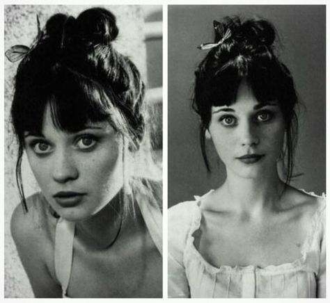 zooey deschanel Black And White Photos, Zooey Deschanel, White Photos, Black And White, Tumblr, Hair, White, Black