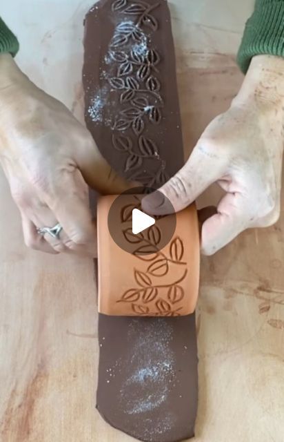 ceramic.lifehack on Instagram: "#Repost @mudtoarock 
——
A texture roller in action. I carved this on my hand building retreat with @studio.stiina and I have definitely got plans for more. It’s a very long carving process to get it deep enough for the impression to really come through. I mean carving over and over and over, but so worth it to have an original design that I can use to make mugs and soup mugs 😁

🌻Ginette

#canadianceramics
#canadianpotter
#stonewareclay
#handmadepottery
#plainsmanclay 
#handbuiltceramics
#slabbuilt
#ceramictexture
#handbuiltmug
#slabbuiltceramics
#ceramicartists #ceramictechniques #ceramicdecoration #ceramiclifehak #ceeamicvideo #ceramicvideosofinstagram #ceramiclover" Ceramic Hacks, Ceramic Texture, Hand Building, Ceramic Techniques, Soup Mugs, Instagram Repost, Ceramic Decor, Ceramic Artists, Stoneware Clay