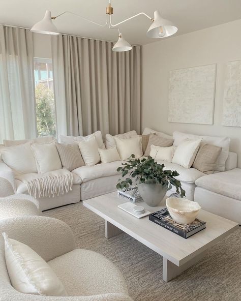 Neutral Living Room, Home Design Living Room, Apartment Furniture, White Rooms, Living Room Design, Decor Home Living Room, Living Room Decor Apartment, Living Room Inspo, Lounge Room