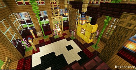 we can see a big pixelart of a ying-yang with a gold gong🤍
I decorated everything with Nether Brick🔥 Minecraft Japanese Temple Interior, Minecraft Japanese Temple, Temple Interior, Interior Minecraft, Minecraft Japanese, Minecraft Interior, Japanese Temple, Minecraft Ideas, Minecraft