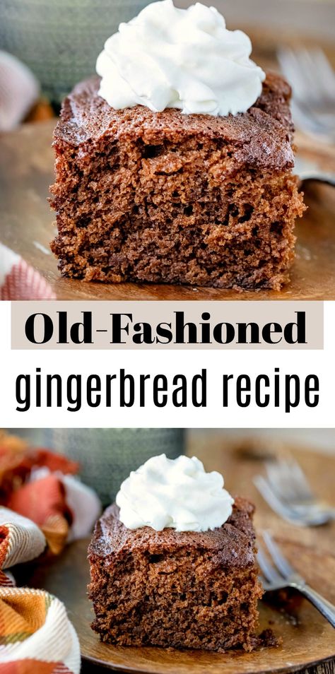 Old Fashioned Gingerbread Recipe, Easy Gingerbread Cake, Classic Holiday Desserts, Gingerbread Cake Recipe, Xmas Baking, Cookie Deserts, Holiday Dessert Recipes, Winter Cake, Gingerbread Recipe