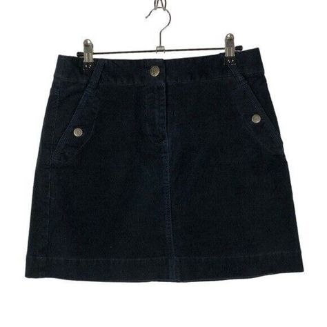 J. Crew Navy Blue Corduroy Y2k Mini Skirt Nwt New With Tags, Unused Condition. No Visible Signs Of Wear. - Zip & Button Closure - A-Line Fit - Mini Length - Navy Blue Color - Denim Fit Style - Deadstock, Y2k 2000s - Corduroy Material - Waist Pockets - Back Button Pockets - Style 78130 - Fall 2006 Date Code - 98% Cotton 2% Spandex Measurements Available Upon Request. All Items Ship From A Smoke & Pet Free Environment. All Orders Ship Same Or Next Business Day. 2000s Skirt, Mini Skirt Party, Yellow Mini Skirt, Y2k Mini Skirt, Flared Mini Skirt, Green Mini Skirt, Velvet Mini Skirt, Houndstooth Skirt, Jcrew Collection