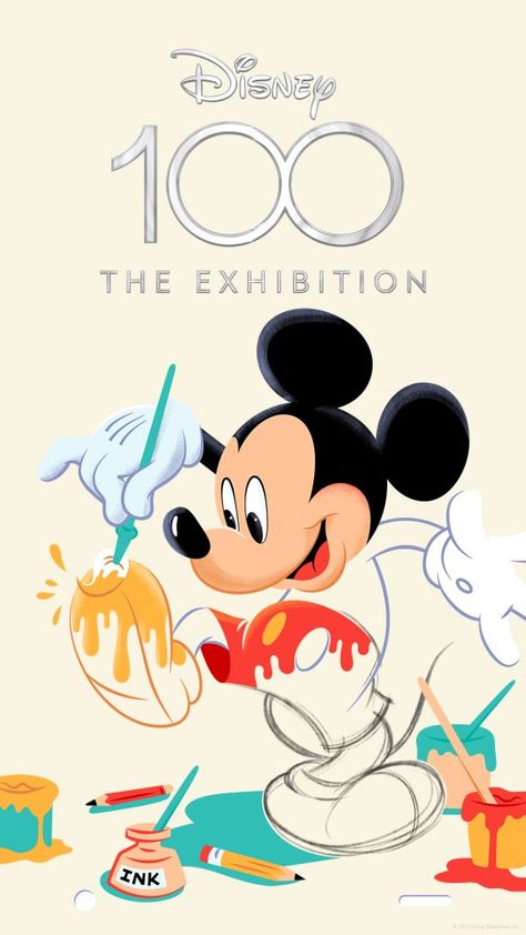 D100_Exhibition_GalleryPoster_03(1080x1920) Deco Disney, Franklin Institute, Disney Illustration, Disney Characters Wallpaper, Disney Pop, Disney Background, Disney Iphone, Disney 100, Disney Posters