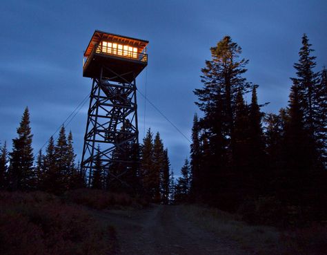 Kevin Cooley, Take Refuge series Fire Lookout, Lookout Tower, The Darkest Minds, Watch Tower, Forest Fire, Horror Game, Gravity Falls, Clear Water, Tree House