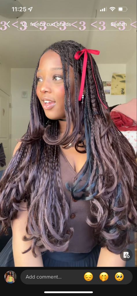 Cute Box Braids Hairstyles, Kawaii Hairstyles, Protective Hairstyles Braids, Curly Hair Styles Easy, Pretty Braided Hairstyles, Hair Stylies, Box Braids Hairstyles, Hair Inspo Color, Black Girls Hairstyles