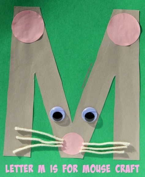 M Is For Preschool Craft, M Week Preschool, M For Mouse Craft, M Craft Preschool, M Is For Mouse Craft, Letter Mm Crafts For Preschool, Letter M Arts And Crafts For Preschool, Preschool Letter M Crafts, M Letter Craft