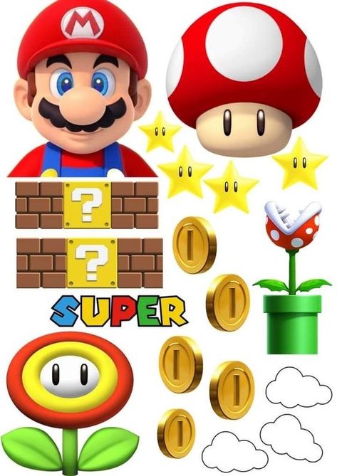 CLIQUE NO LINK PARA MAIS topo de bolo do mario | topo de bolo mario bros para imprimir | topo de bolo mario e luigi | topo de bolo princesa peach | topo de bolo super mario | topo de bolo super mario mêsversário Super Mario Topper Printable, Mario Bros Cake Topper Printable, Mario Cake Topper Printable, Bolo Mario Bros, Toad Mario Bros, Super Mario Cake Topper, Mario Cake Topper, Mario Kart Party, Mickey Mouse Cake Topper