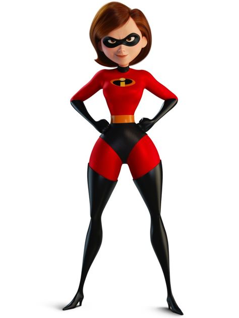 The Incredibles Elastic Woman, The Incredibles Character Design, Ms Incredible Icon, Animated Character Halloween Costumes, Ms Incredible Costume, Pixar Mom Body Type, Incredibles Nails, Superheroes Costumes, Miss Incredible