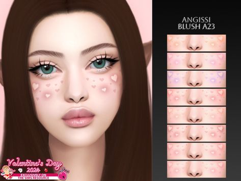 The Sims Resource - BLUSH A23 Sims 4 Cc Makeup Blush, Sims 4 Tattoos, Makeup Cc, Sims 4 Cc Makeup, Sims 4 Mods Clothes, Sims 1, Makeup Blush, Pink Makeup, Ts4 Cc