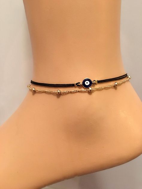 Excited to share this item from my #etsy shop: Evil Eye Anklet, Ankle Bracelet, Birthday Gift, Black String Evil Eye Bead Bracelet, Evil Eye Jewelry, Amulet Bracelet, Valentines Gifts, #giftformom #evileyearmband #kidsjewelry #giftforher #evileyeanklets #birthdaygift #baptismbracelet #evileyebracelet #goodluckbracelet Evil Eye Bracelet Diy, Evil Eye Jewelry Bracelet, Black Anklet, Eye Bead Bracelet, Evil Eye Anklet, Heart Ankle Bracelet, Evil Eye Hand, Bracelet Valentines, Bridal Jewellery Inspiration