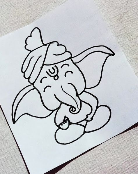 Ganesh Art Images Bal Ganesh Sketch, Drawing For Ganesh Chaturthi, Bal Ganpati, Bal Ganesh Drawing, Lord Ganesh Wallpaper, Ganesh Sketch, Ganesh Photos, Ganpati Drawing, Good Evening Wallpaper