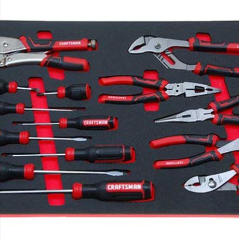 We added 3 new organizers for Craftsman tools. These are sized to fit the Craftsman 26x24.5 inch tool chest (CMST22641RB). *Tools are not included. Craftsman Tools Garage, Craftsman Tools Chest, Tool Chest Organization, Craftsman Tools, Tool Organizers, Garage Work Bench, Work Bench, Tool Chest, Garage Organization