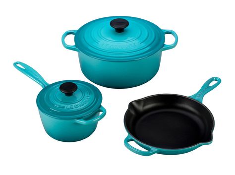 5-Piece Signature Set | Le Creuset Cast Iron Set, Cast Iron Cookware Set, Le Creuset Cookware, Enameled Cast Iron Cookware, Cast Iron Pot, Iron Cookware, Cooking Set, Stainless Steel Cookware, Nonstick Cookware