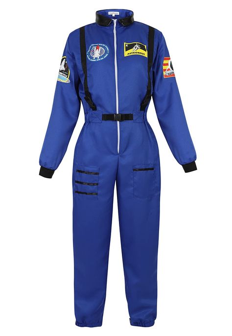 PRICES MAY VARY. Polyester Zipper closure Womens astronaut spacewoman costume,full length body jumpsuit,center front zipper, patches on right breast. Astronaut Costumes Material:This Halloween Costume made of high quality polyester.Very confortable and soft.Easy to wear. Space Suit Costume perfect for cosplay party, stage performances, costume party, Halloween, astronaut theme party and more! Astronaut Costumes for women,take off on an intergalactic adventure this Halloween when you wear this As Space Suit Costume, Astronaut Halloween Costume, Astronaut Halloween, Space Costumes, Astronaut Suit, Halloween Costume Suit, Astronaut Costume, Space Outfit, Flight Suit