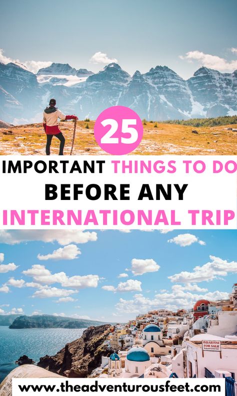 Are you planning to go on a vacation? Here are the most important things to do before every trip. |International travel tips for travelers. | what to do before traveling abroad| the essential international travel checklist | to do list before international travel #traveltips #internationaltravelchecklist |tips for traveling abroad | how to plan for a trip | travel checklist for overseas |  |#howtoplanatrip things to know before traveling internationally | #thingstodobeforetravelingabroad #travel Travel Requirements List, International Trip Checklist, Travel Preparation Checklist, Contiki Tour, International Travel Checklist, Traveling Essentials, Trips Abroad, International Trip, Ireland Itinerary