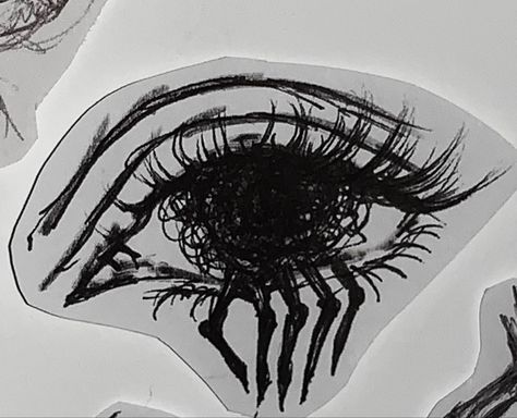 Mouth Art Drawing, Interesting Eyes Drawing, Spooky Hands Drawing, Spooky Eye Drawing, Hypnotized Eyes Drawing, Creative Eye Drawings Weird, Easy Gore Drawings, Void Eyes Drawing, Spider Coming Out Of Eye Drawing