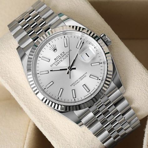 NEW Rolex Date Just 36mm Silver Index Dial Jubilee Bracelet 126234 Unworn 2023 Manifest List, Rolex Date Just, Rolex Jubilee, Rolex Datejust 36mm, Stainless Steel Rolex, Fancy Watches, Father Time, Rolex Date, Etsy Marketing