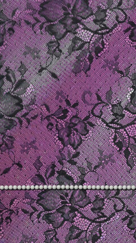 #lace #pearls #purple #madebyniki Mary Wallpaper, Keyboard Themes Wallpaper, Lace Wallpaper, Animal Print Background, Queens Wallpaper, Lace Background, Paisley Wallpaper, Wallpaper Purple, Bling Wallpaper