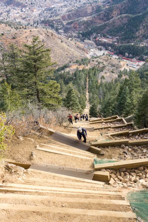 The Incline Colorado Springs, Colorado Springs Hikes, Manitou Incline, Colorado Trip, Side Road, Manitou Springs, Visit Colorado, Spring Hiking, Colorado Travel