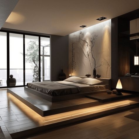 Warm Bedroom, Neutral Bedrooms, Headboard Design, Round Beds, Relaxing Bedroom, Black Bedroom, Bed Headboard, Bedroom Black, Elegant Bedroom