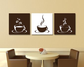 Popular items for espresso art on Etsy Kitchen Wall Art Diy, Kitchen Decor Themes Coffee, Coffee Theme Kitchen, Koti Diy, Kitchen Canvas, Coffee Wall Art, Coffee Theme, Kitchen Decor Themes, Coffee Decor